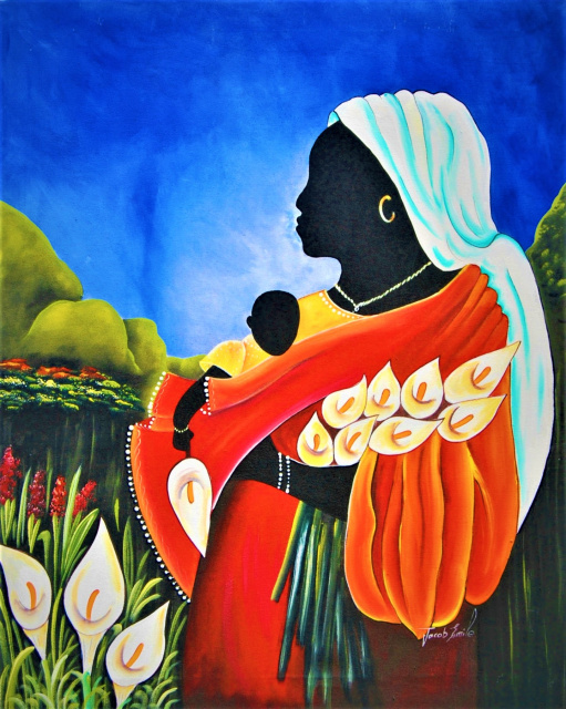 Haitian canvas painting